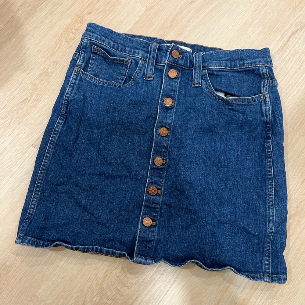 Madewell Denim Button-Front Skirt